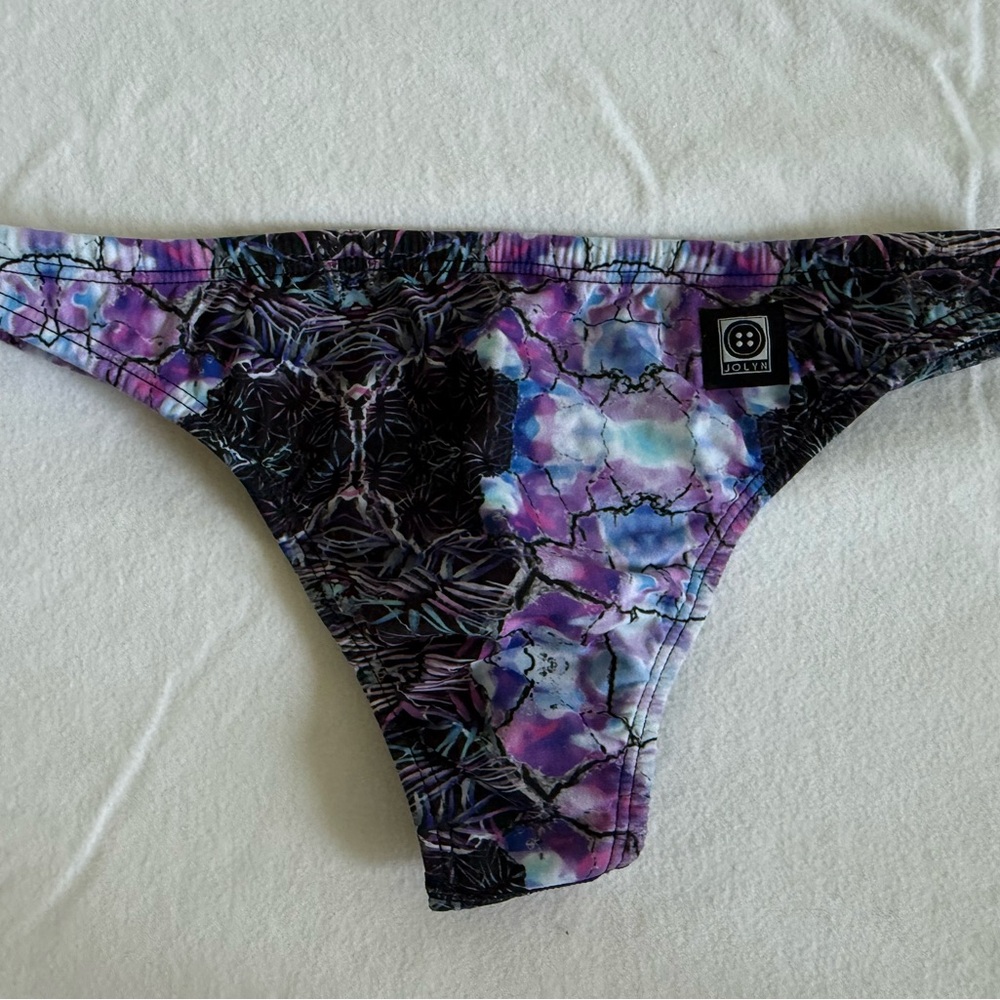 Jolyn Purple Floral Beach Volleyball Bikini Bottom